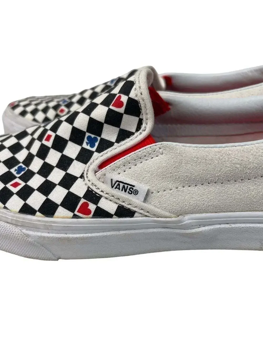 Vans Checkerboard Playing Card Slip On Sneakers Womens 7 Mens 5.5 Rare